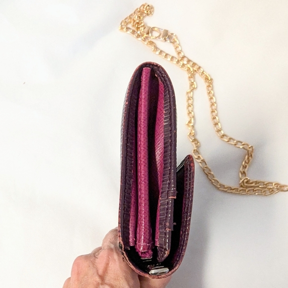 LOUIS VUITTON PURPLE EPI SARAH WALLET WITH LV DUST BAG GREAT CONDITION!! - Picture 8 of 10